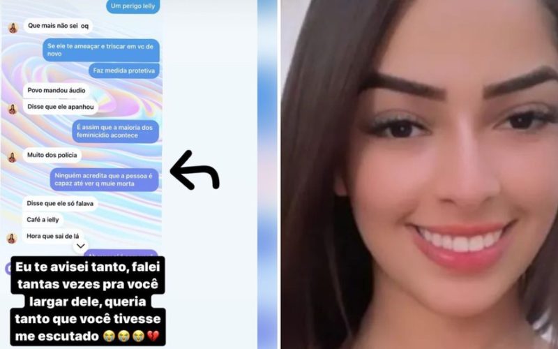 Jovem que filmou quando namorado a matou já tinha sido ameaçada por ele, diz amiga; leia print