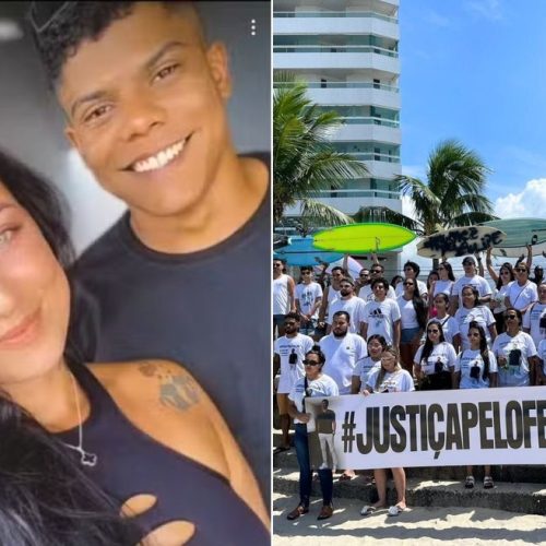 Manifestantes exigem justiça em SP após morte de surfista por namorada