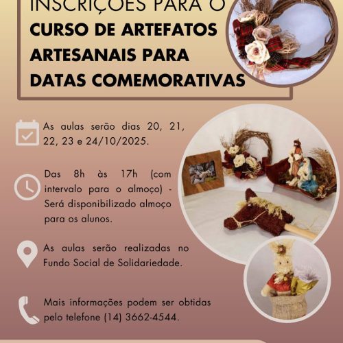 Aprenda a criar artefatos artesanais para celebrar datas especiais: Inscrições abertas!