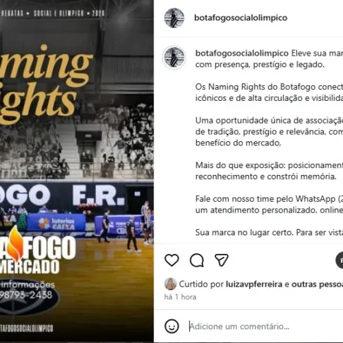 Botafogo lança oportunidade de naming rights através das redes sociais