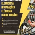 Inscrições abertas para curso de eletricista especializado em instalações de baixa tensão